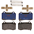 KIT-073024-9767 4-Wheel Set Front and Rear Brake Disc and Pad Kit, Plain Surface 5 Lugs Ceramic - Front, Semi-Metallic - Rear