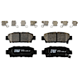 KIT-073024-9773 4-Wheel Set Front and Rear Brake Disc and Pad Kit, Plain Surface 5 Lugs Front-275.08 mm/Rear-291.08 mm Ceramic, Includes (4) Brake Disc and (2) Brake Pad Set