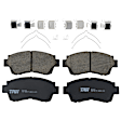 KIT-073024-9811 4-Wheel Set Front and Rear Brake Disc and Pad Kit, Plain Surface 5 Lugs Front-275.08 mm/Rear-288.04 mm Ceramic, Includes (4) Brake Disc and (2) Brake Pad Set
