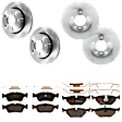 KIT-073024-990 4-Wheel Set Front and Rear Brake Disc and Pad Kit, Plain Surface 5 Lugs Front-286 mm/Rear-276 mm Ceramic, Includes (4) Brake Disc and (2) Brake Pad Set