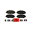 KIT-073024-9947 4-Wheel Set Front and Rear Brake Disc and Pad Kit, Cross-drilled and Slotted 5 Lugs Front-275 mm/Rear-259.08 mm Ceramic, Includes (2) Brake Pad Set and (4) Brake Disc