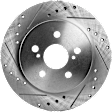 KIT-073024-9947 4-Wheel Set Front and Rear Brake Disc and Pad Kit, Cross-drilled and Slotted 5 Lugs Front-275 mm/Rear-259.08 mm Ceramic, Includes (2) Brake Pad Set and (4) Brake Disc
