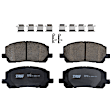 KIT-073024-9961 4-Wheel Set Front and Rear Brake Disc and Pad Kit, Plain Surface 5 Lugs Front-295.91 mm/Rear-288.04 mm Ceramic AWD, Includes (4) Brake Disc and (2) Brake Pad Set