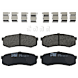 KIT-073024-9980 4-Wheel Set Front and Rear Brake Disc and Pad Kit, Plain Surface 5 Lugs Front-312.93 mm/Rear-329.44 mm Ceramic, Includes (4) Brake Disc and (2) Brake Pad Set