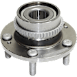 2-Wheel Set Rear Wheel Hub, 5 Lugs, With Bearing, FWD, Includes (2) Wheel Bearing and (2) Wheel Hub