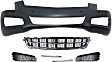 2013 Cadillac ATS - 6-Piece Kit Front Primed Bumper Cover, Includes (1) Bumper Cover, (1) Bumper Grille, (2) Fog Light Cover, and (2) Fog Light Trim