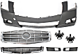 7-Piece Kit Front Bumper Grille, Primed, Exc. V Model, Includes (1) Bumper Cover, (1) Bumper Grille, (2) Fog Light, (2) Fog Light Trim, and (1) Grille