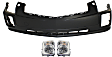 3-Piece Kit, Front, Upper Primed Bumper Cover, Includes (1) Bumper Cover and (2) Fog Light