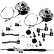 2005 Infiniti QX56 - 11-Piece Kit Front Suspension Kit, Power Steering,  Includes (4) Ball Joint, (1) Steering Rack, (2) Sway Bar Link, (2) Tie Rod End, and (2) Wheel Hub