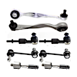 8-Piece Kit Front, Driver and Passenger Side Suspension Kit, Includes (2) Sway Bar Link, (4) Tie Rod End and (2) Control Arm