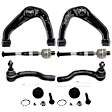 8-Piece Kit Front, Driver and Passenger Side Suspension Kit, Includes (2) Ball Joint, (2) Control Arm, and (4) Tie Rod End