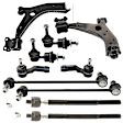 10-Piece Kit Front Suspension Kit, Includes (2) Control Arm, (4) Sway Bar Link, and (4) Tie Rod End