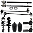 10-Piece Kit Front, Driver and Passenger Side Suspension Kit, Includes (2) Loaded Strut, (2) Steering Rack Boot, (2) Sway Bar Link, and (4) Tie Rod End