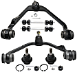 6-Piece Kit Front, Driver and Passenger Side, Upper Control Arm Kit, Includes (2) Ball Joint, (2) Control Arm, and (2) Sway Bar Link