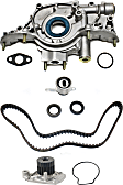 2000 Honda Civic - 3-Piece Kit Timing Belt Kit, SOHC, enginedesignationname : D16Y5, VTEC, valvesperengine :16, Water Pump Included, 1.6L 4Cyl,  Includes (1) Oil Pump, (1) Timing Belt Kit, and (1) Water Pump