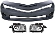 2010 Chevrolet Camaro - 3-Piece Kit Front Primed Bumper Cover, Coupe, Includes (1) Bumper Cover and (2) Headlight