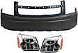 2006 Chevrolet Equinox - 3-Piece Kit Driver and Passenger Side Halogen Headlight, With bulb(s), OE Replacement,  Includes (1) Bumper Cover and (2) Headlight