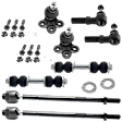 8-Piece Kit Front Suspension Kit, Includes (2) Ball Joint, (2) Sway Bar Link, and (4) Tie Rod End