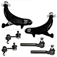 6-Piece Kit Front Suspension Kit, Includes (2) Control Arm, (2) Sway Bar Link, and (2) Tie Rod End