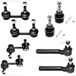 8-Piece Kit Front Suspension Kit, Includes (2) Ball Joint, (4) Sway Bar Link, and (2) Tie Rod End