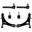 6-Piece Kit Front, Driver and Passenger Side Suspension Kit, Includes (2) Ball Joint, (2) Control Arm, and (2) Tie Rod End