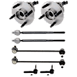 8-Piece Kit Front, Driver and Passenger Side Suspension Kit, Includes (2) Sway Bar Link, (4) Tie Rod End, and (2) Wheel Hub
