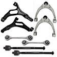 8-Piece Kit Front, Driver and Passenger Side Suspension Kit, Includes (4) Control Arm, (2) Sway Bar Link, and (2) Tie Rod End