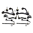 12-Piece Kit Front, Driver and Passenger Side, Upper Control Arm Kit, Includes (2) Control Arm, (2) Control Arm Bushing, (2) Ball Joint, (4) Tie Rod End and (2) Sway Bar Link