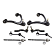 8-Piece Kit Front, Driver and Passenger Side, Upper Control Arm Kit, Includes (2) Control Arm, (4) Tie Rod End and (2) Sway Bar Link