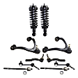 10-Piece Kit Front, Driver and Passenger Side Fully Loaded Strut, Includes (2) Control Arm, (4) Tie Rod End, (2) Sway Bar Link and (2) Shock Absorber and Strut Assembly