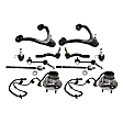12-Piece Kit Front Suspension Kit, Includes (2) Control Arm, (2) Ball Joint, (4) Tie Rod End, (2) Sway Bar Link and (2) Wheel Hub
