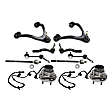 10-Piece Kit Front Suspension Kit, Includes (2) Control Arm, (4) Tie Rod End, (2) Sway Bar Link and (2) Wheel Hub