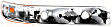 2002 Chevrolet Silverado 2500 HD LT - 3-Piece Kit Grille, Painted Black,  Includes (1) Grille and (2) Parking Light