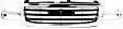 2003 GMC Sierra 1500 - 5-Piece Kit Grille, Chrome Shell with Painted Black Insert, Standard Cab Pickup, Includes (1) Grille, (2) Headlight, and (2) Headlight Bracket