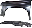 2-Piece Kit, Front, Driver Side Fender, Includes (1) Fender and (1) Fender Liner