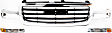 2007 GMC Sierra 1500 Classic SLE - 3-Piece Kit Grille, Chrome Shell with Painted Black Insert, Old Body Style,  Includes (1) Grille and (2) Parking Light