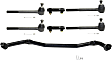 7-Piece Kit Front, Driver and Passenger Side, Inner and Outer Tie Rod End, Includes (4) Tie Rod End, (1) Center Link and (2) Tie Rod Adjusting Sleeve