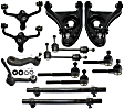 14-Piece Kit FrontDriver and Passenger SideUpper and Lower Control Arm Kit Includes (4) Control Arm, (1) Idler Arm, (1) Pitman Arm, (2) Sway Bar Link, (2) Tie Rod Adjusting Sleeve and (4) Tie Rod End