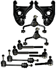10-Piece Kit Front, Driver and Passenger Side, Upper and Lower Control Arm Kit, Includes (4) Control Arm, (2) Sway Bar Link and (4) Tie Rod End
