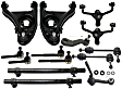14-Piece Kit FrontDriver and Passenger SideUpper and Lower Control Arm Kit Includes (4) Control Arm, (1) Idler Arm, (1) Pitman Arm, (2) Tie Rod Adjusting Sleeve, (4) Tie Rod End and (2) Sway Bar Link