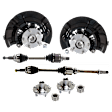 8-Piece Kit Front, Driver and Passenger Side Loaded Knuckle, Includes (2) Axle Assembly, (2) Knuckle, (2) Wheel Bearing, and (2) Wheel Hub
