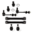8-Piece Kit Front Suspension Kit, 4WD, Includes (4) Ball Joint, (2) Control Arm, and (2) Sway Bar Link