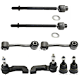8-Piece Kit Front, Driver and Passenger Side, Inner and Outer Tie Rod End Includes (2) Ball Joint, (2) Sway Bar Link and (4) Tie Rod End