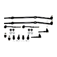 11-Piece Kit Track Bar - Direct Fit, 11-Piece Kit Includes (4) Ball Joint, (2) Sway Bar Link, (4) Tie Rod End, and (1) Track Bar
