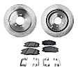 2003 Hyundai Santa Fe - 2-Wheel Set Front Brake Disc and Pad Kit, Natural Finish, Plain Surface, 5 Lugs, 276 mm, Ceramic, 2.4L 4Cyl, Pro-Line Series Includes (2) Brake Disc and (1) Brake Pad Set