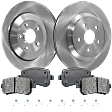 2-Wheel Set Brake Disc and Pad Kit, Plain Surface 5 Lugs 315.98 mm Ceramic Pro-Line Series, Includes (1) Brake Pad Set and (2) Brake Disc