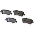 2015 Kia Forte - 2-Wheel Set Rear Brake Disc and Pad Kit, Plain Surface, 261.87 mm, 1.8L 4Cyl, Includes (2) Disc and (1) Pad Set