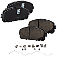 2-Wheel Set Front Brake Disc and Pad Kit, Plain Surface 5 Lugs 329.95 mm Ceramic Pro-Line Series, Includes (1) Brake Pad Set and (2) Brake Disc