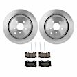 2-Wheel Set Rear Brake Disc and Pad Kit, Plain Surface 5 Lugs 350.01 mm Organic Pro-Line Series, Includes (1) Brake Pad Set and (2) Brake Disc