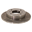Rear Brake Disc and Pad Kit, Plain Surface, 4 Lugs, Ceramic, Cast Iron, Pro-Line Series
